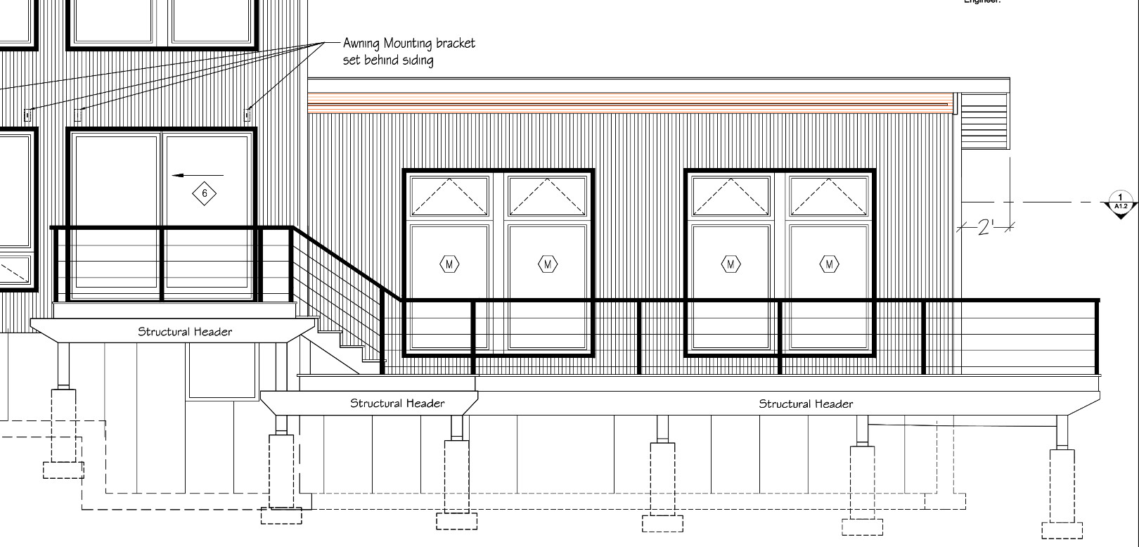 Deck design for modern home by mpdesigndrafting.com