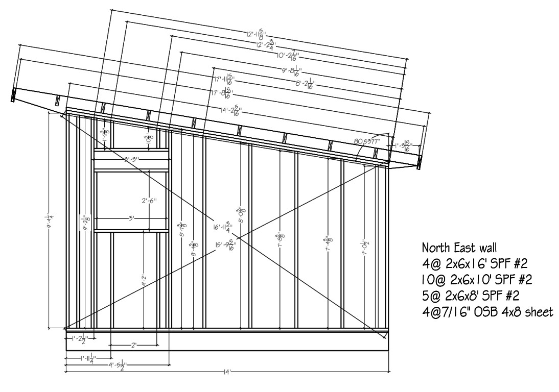 advanced construction drawings of wall components drafted by MPdesigndrafting.com